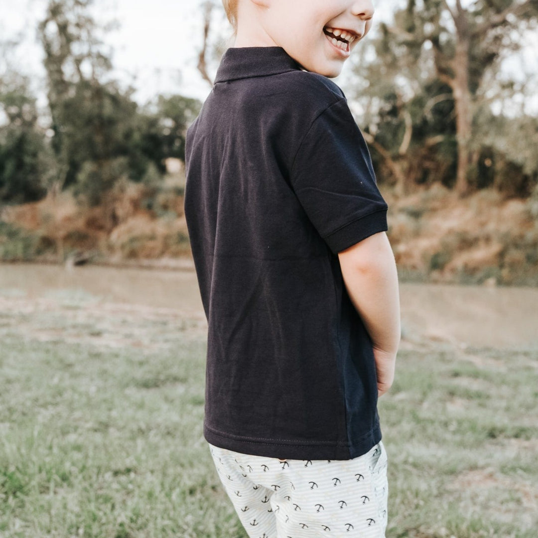 Love Henry Tops Boys Polo Shirt - Navy