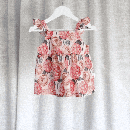 Love Henry Tops Girls Esme Top - Pink Blossom