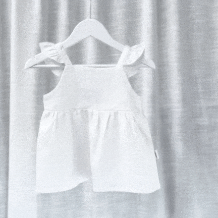 Love Henry Tops Girls Esme Top - White Linen