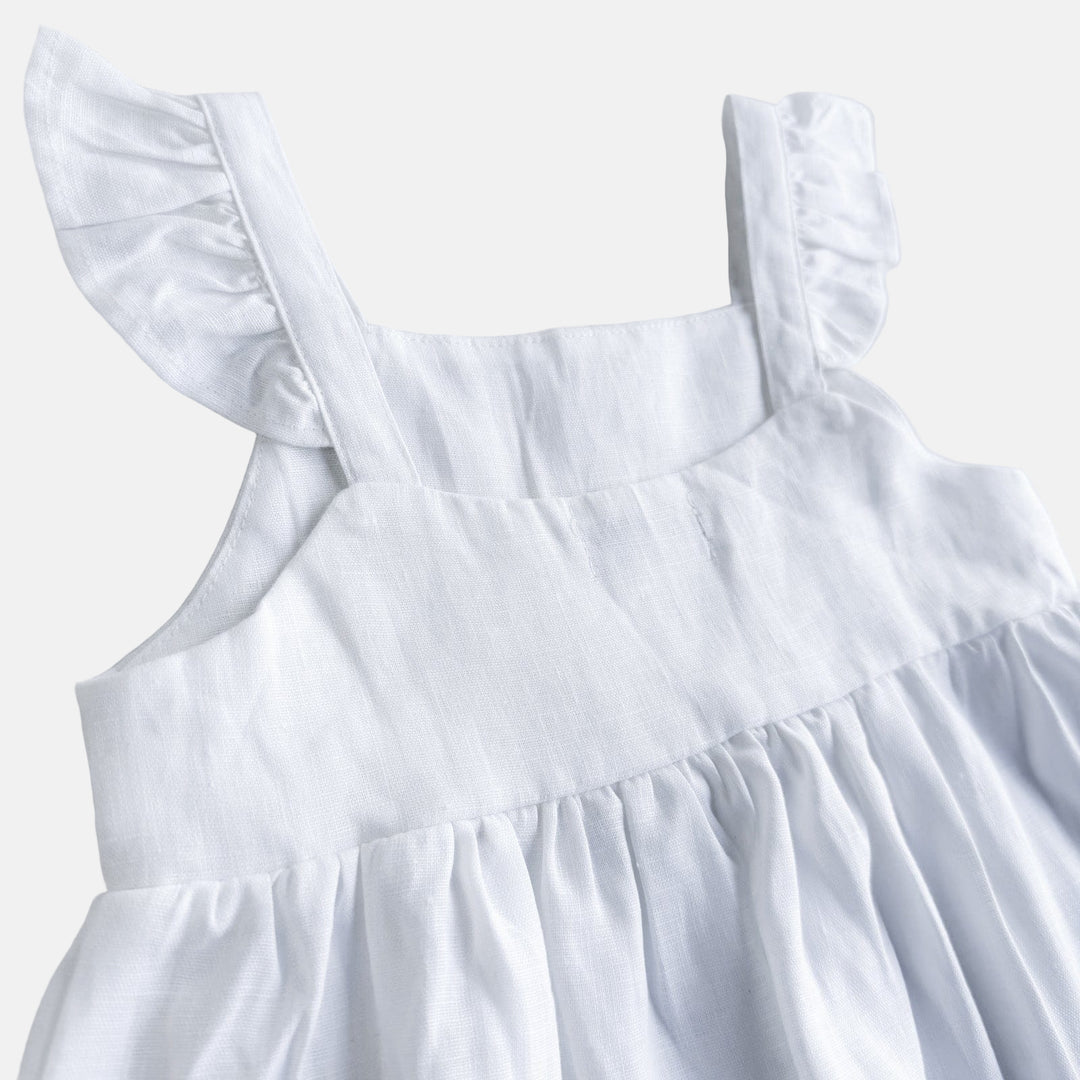 Love Henry Tops Girls Esme Top - White Linen
