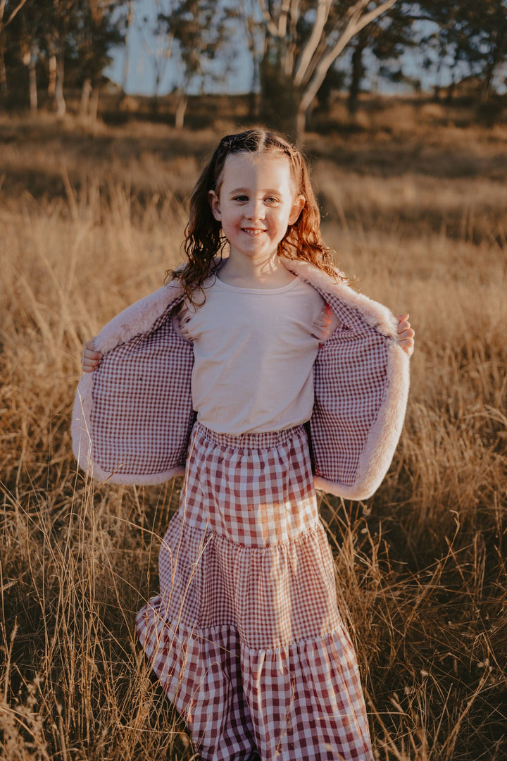 Love Henry Tops Girls Puff Sleeve Knit Top - Pink