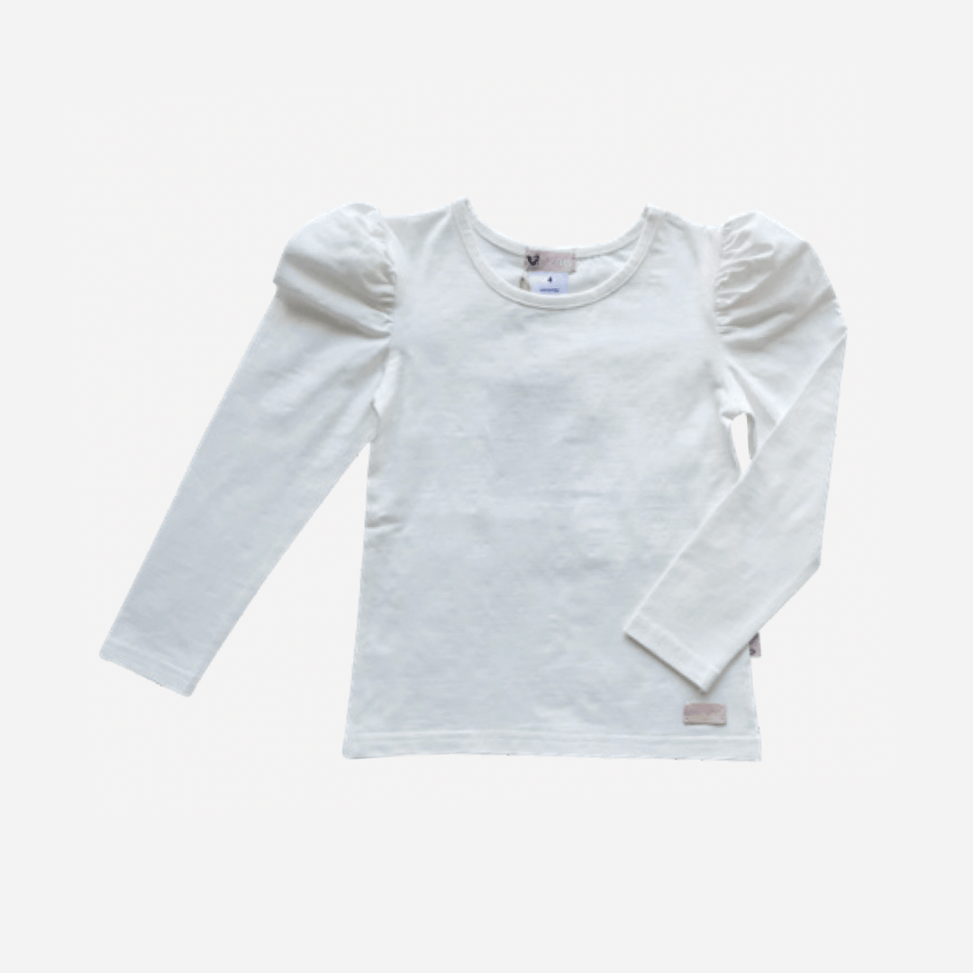 Love Henry Tops Girls Puff Sleeve Knit Top - White