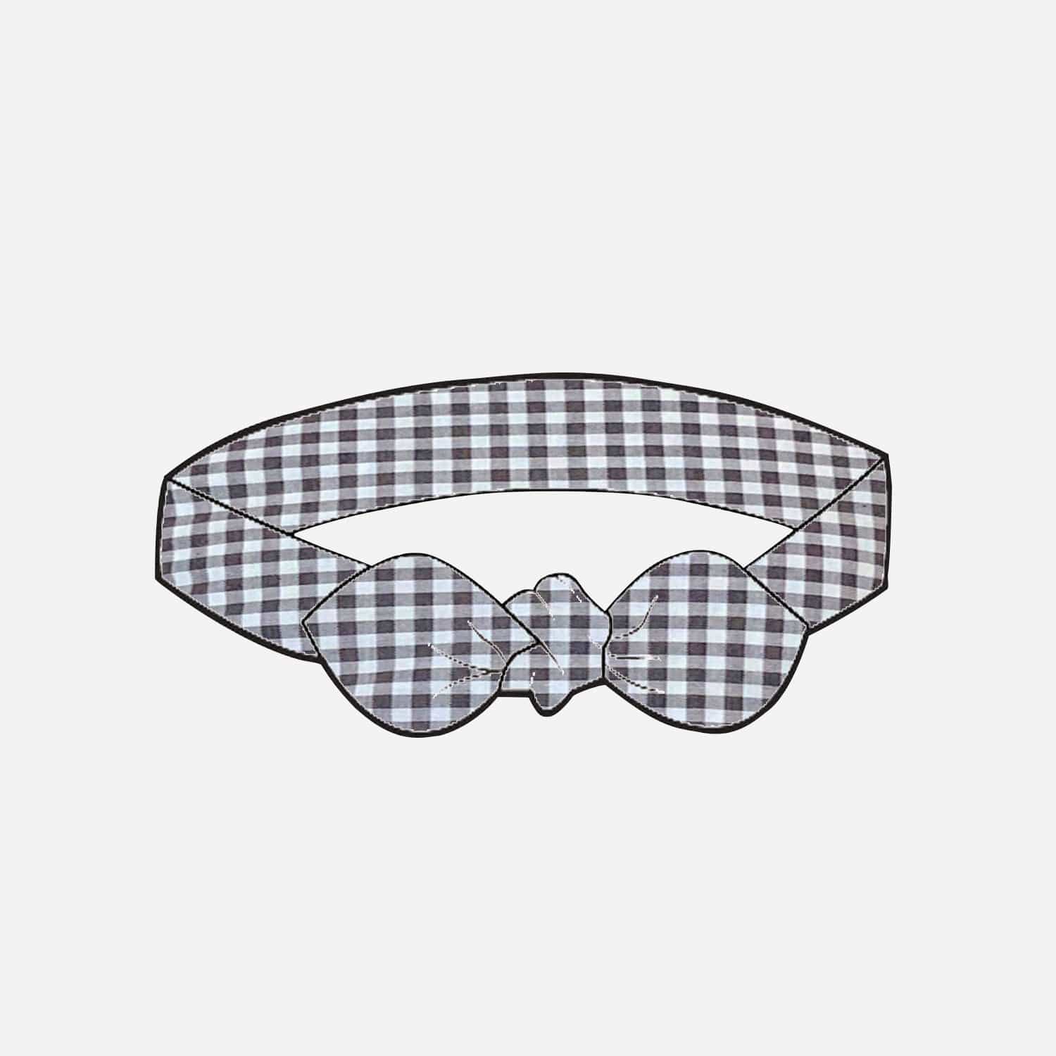 Love Henry Accessories Girls Headband - Charcoal Gingham