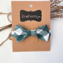 Load image into Gallery viewer, Love Henry Accessories One Size Boys Bow Tie - Large Turquoise Check
