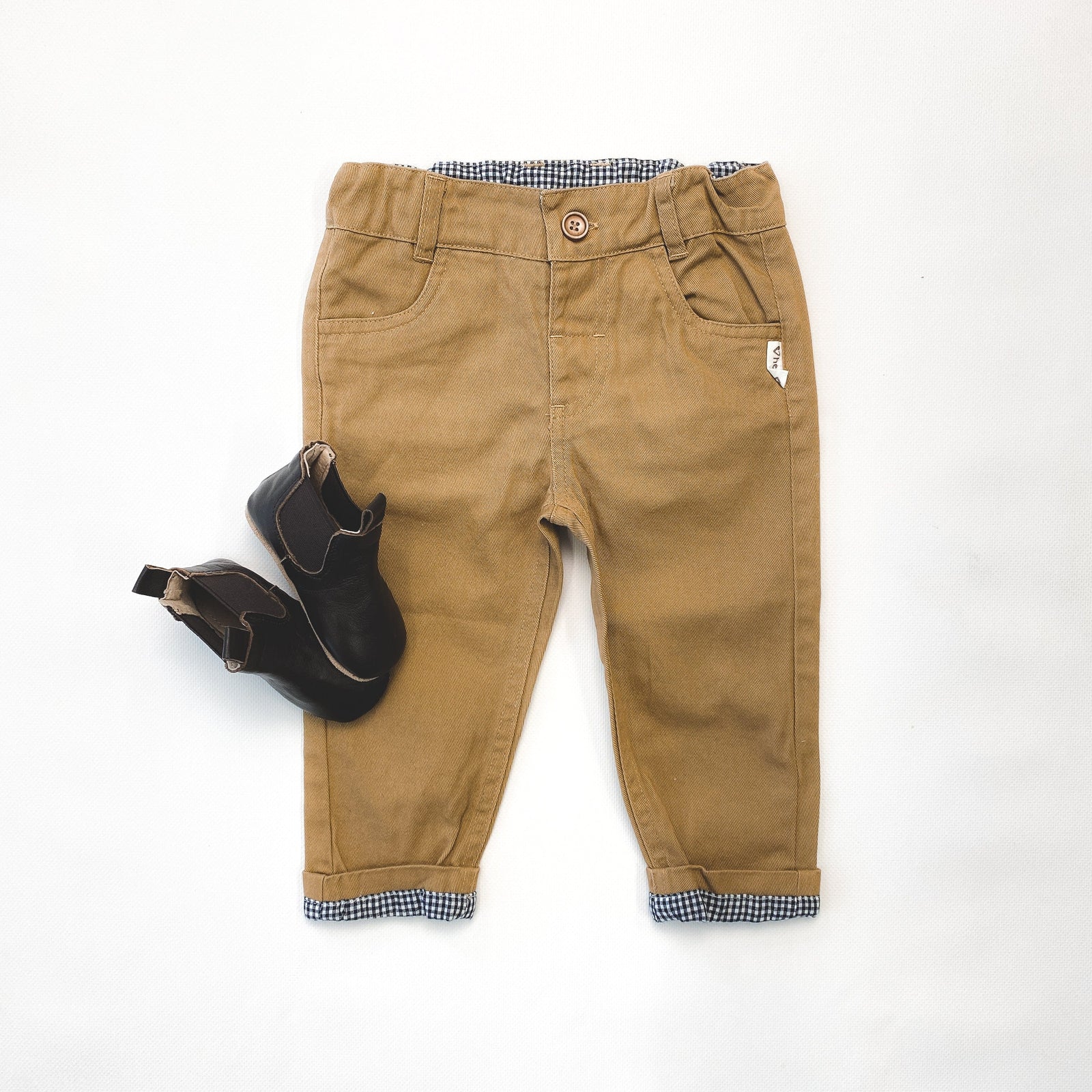Love Henry Bottoms Baby Boys Chino Pant - Taupe