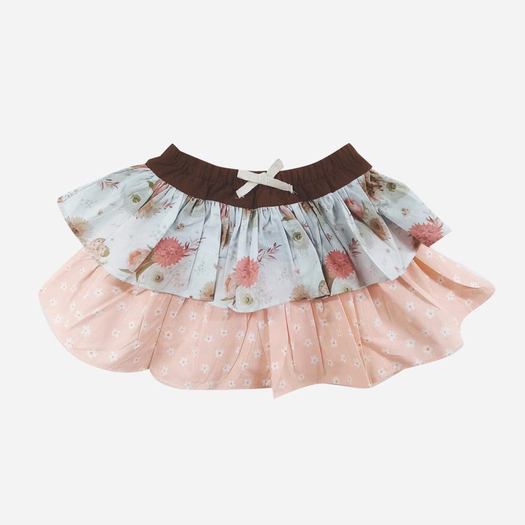 Love Henry Bottoms Baby Girls Frilly Pilcher Skirt - Sweet Chestnut