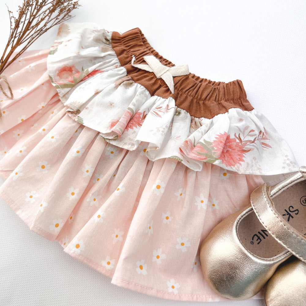 Love Henry Bottoms Baby Girls Frilly Pilcher Skirt - Sweet Chestnut