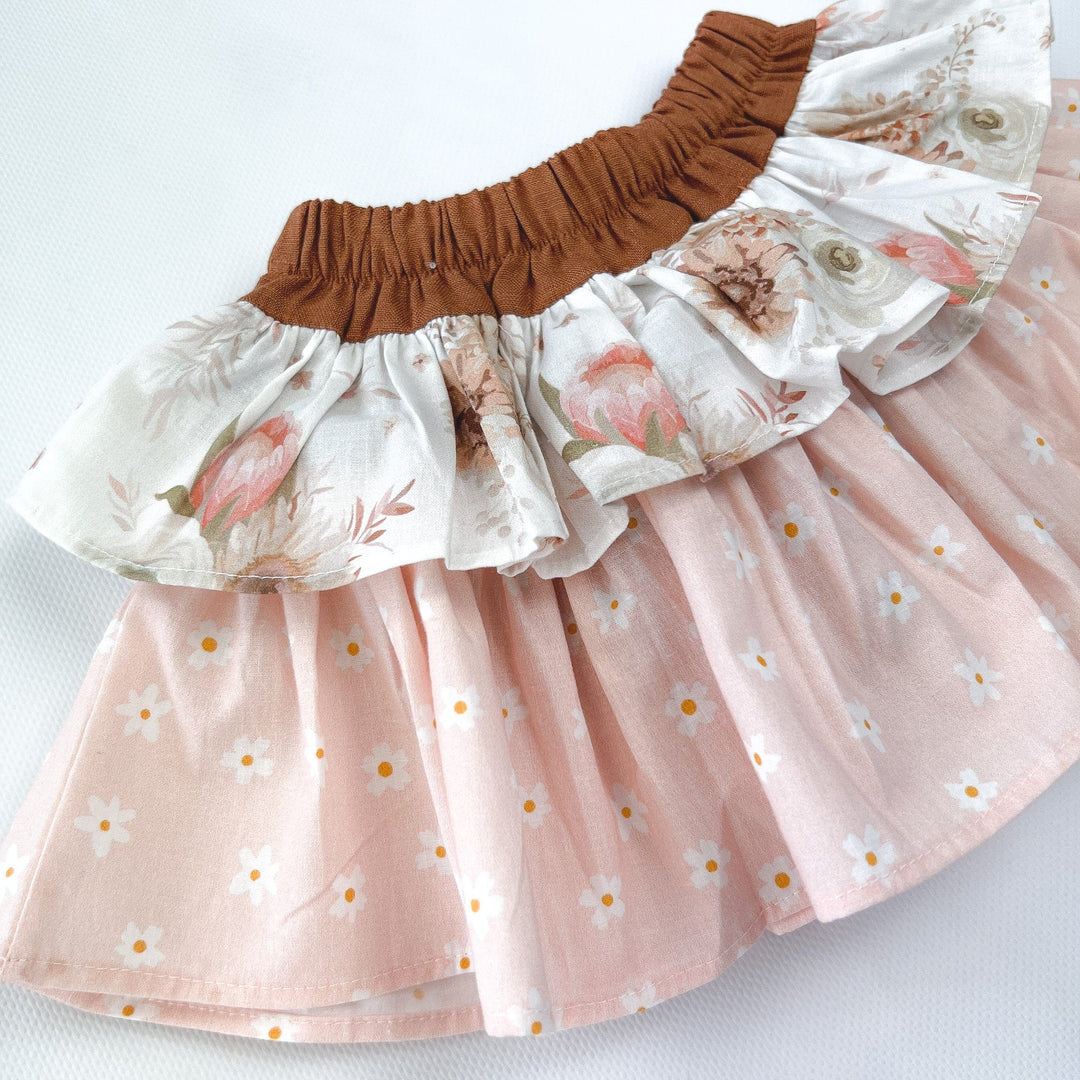 Love Henry Bottoms Baby Girls Frilly Pilcher Skirt - Sweet Chestnut