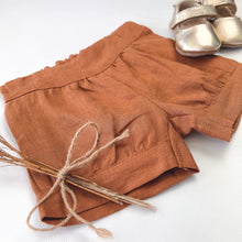 Load image into Gallery viewer, Love Henry Bottoms Baby Girls Lucy Shorts - Bronze Linen

