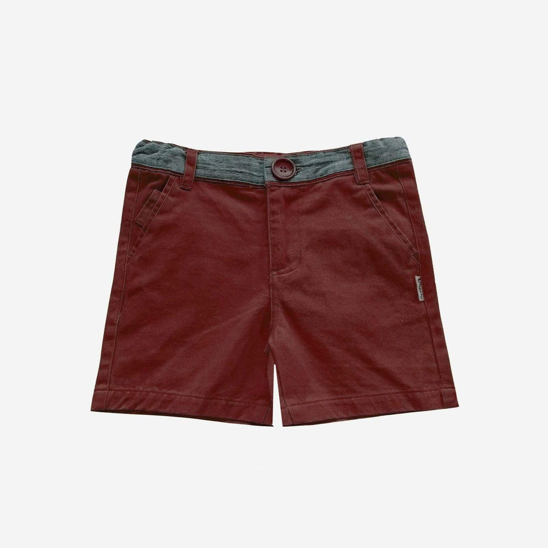 Love Henry Bottoms Boys Oscar Shorts - Burnt Red