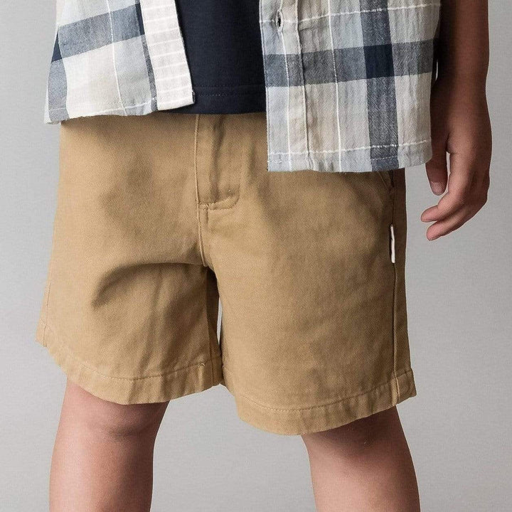 Love Henry Bottoms Boys Oscar Shorts - Taupe