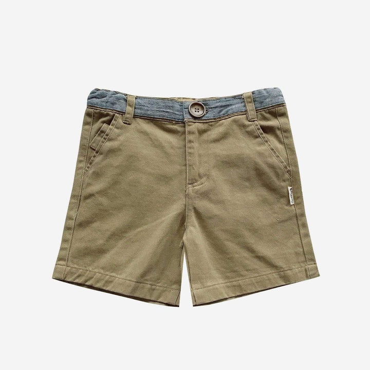 Love Henry Bottoms Boys Oscar Shorts - Taupe