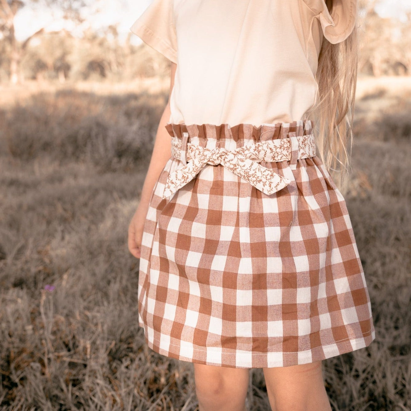 Love Henry Bottoms Girls Charlotte Skirt - Bronze Check