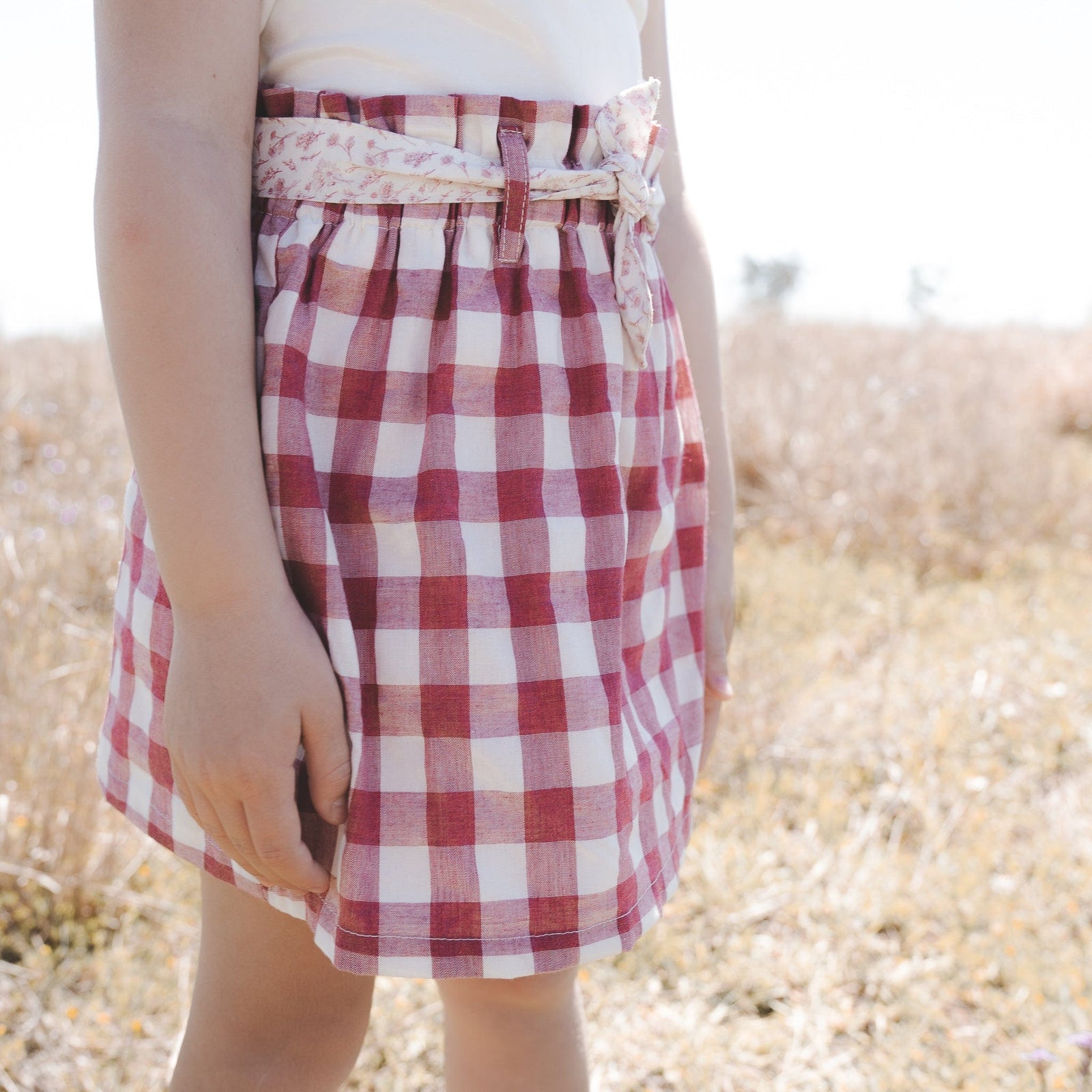 Love Henry Bottoms Girls Charlotte Skirt - Fushia Check