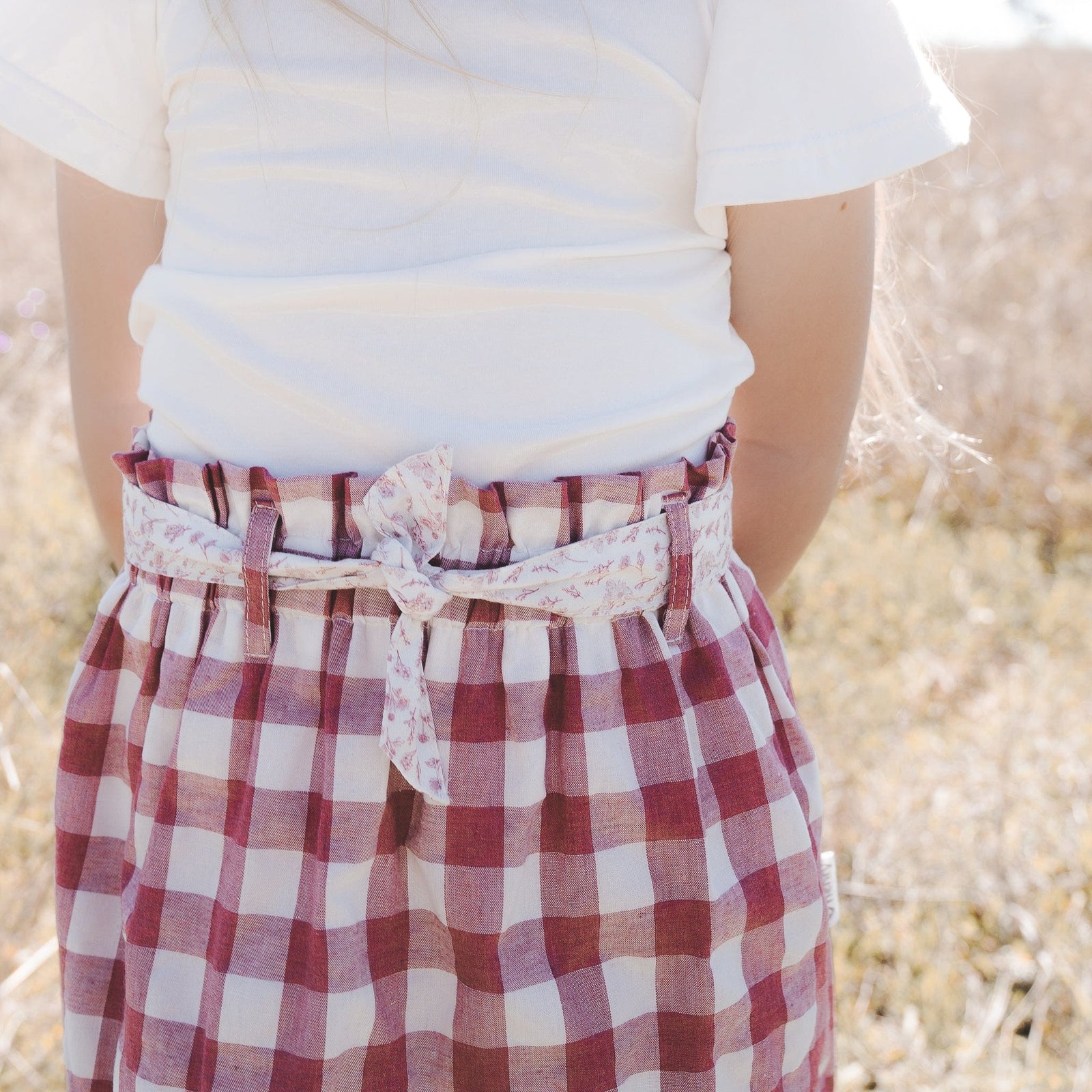 Love Henry Bottoms Girls Charlotte Skirt - Fushia Check