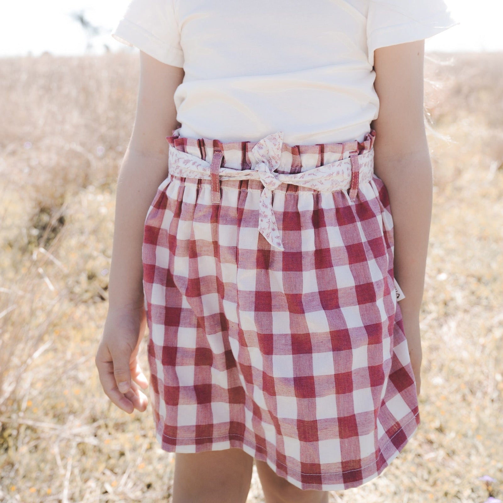 Love Henry Bottoms Girls Charlotte Skirt - Fushia Check