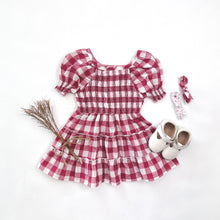 Load image into Gallery viewer, Love Henry Dresses Baby Girls Daisy Dress - Fushia Check
