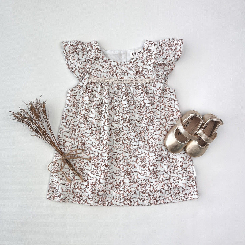 Baby Girls Maisy Dress - Bronze Twig