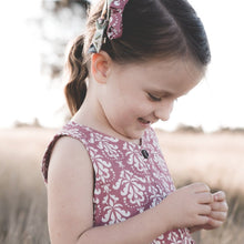 Load image into Gallery viewer, Love Henry Dresses Girls Alice Dress - Fushia Damask
