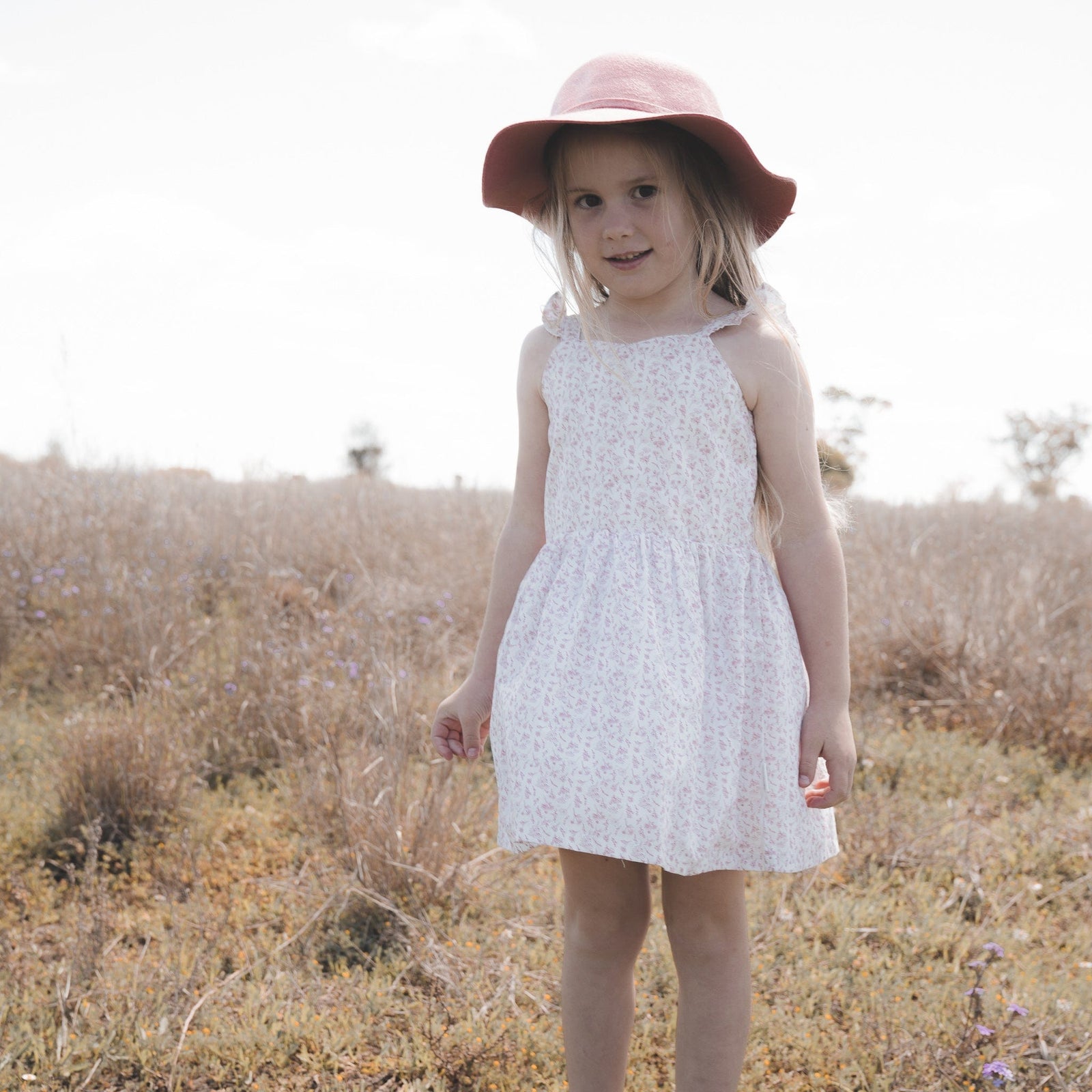 Love Henry Dresses Girls Ellie Dress - Fushia Floral