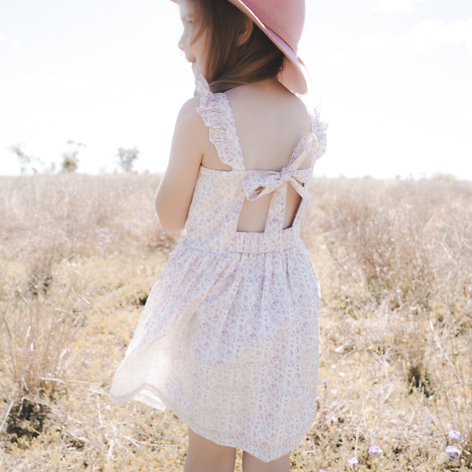 Love Henry Dresses Girls Ellie Dress - Fushia Floral