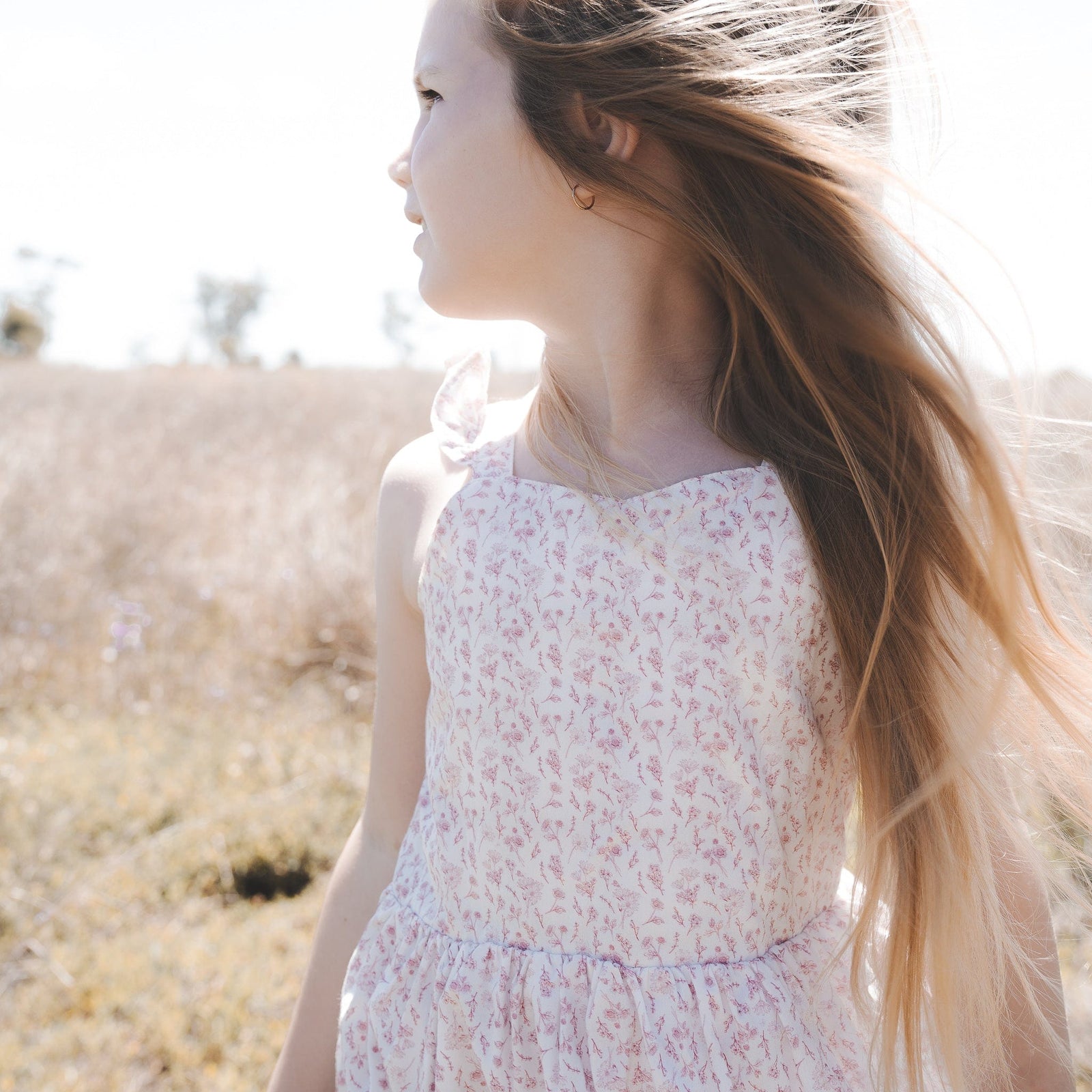 Love Henry Dresses Girls Ellie Dress - Fushia Floral