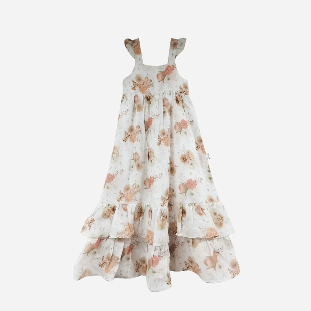 Love Henry Dresses Girls Maxi Dress - Chestnut Floral