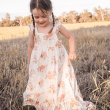 Load image into Gallery viewer, Love Henry Dresses Girls Maxi Dress - Chestnut Floral
