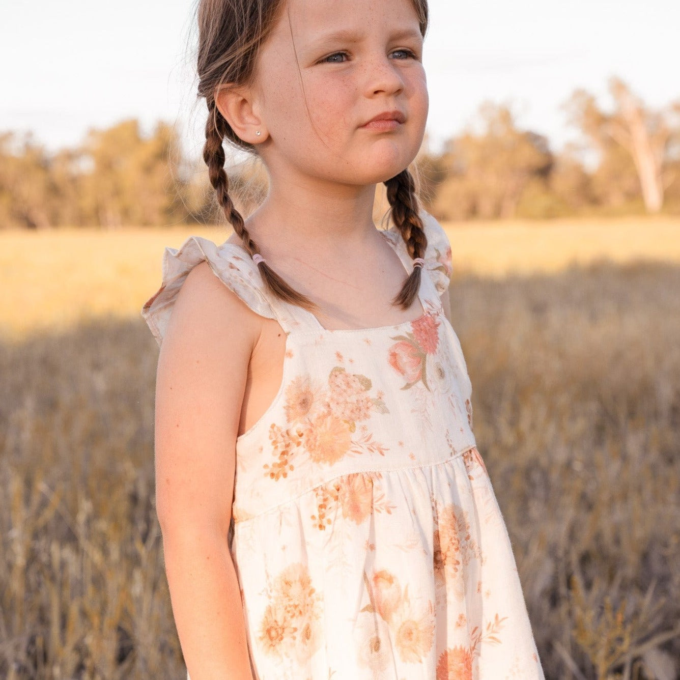 Love Henry Dresses Girls Maxi Dress - Chestnut Floral