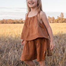Load image into Gallery viewer, Love Henry Dresses Girls Tiered Dress - Bronze Linen
