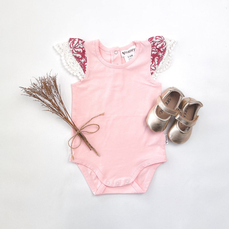 Baby Girls Knit Romper - Light Pink