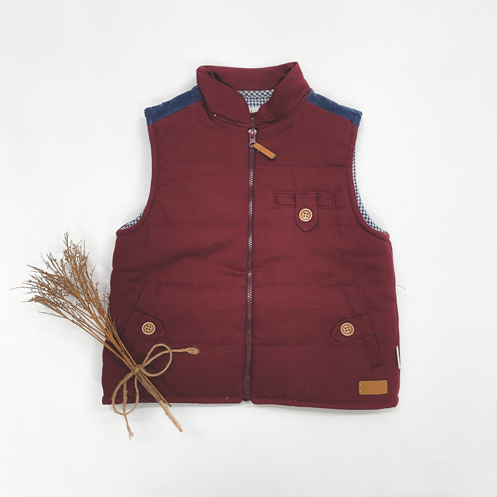 Love Henry Outerwear Boys Cooper Puffer Vest - Maroon