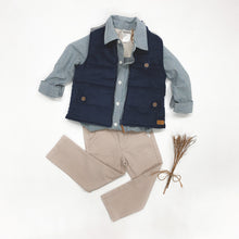 Load image into Gallery viewer, Love Henry Outerwear Boys Cooper Puffer Vest - Navy Cord
