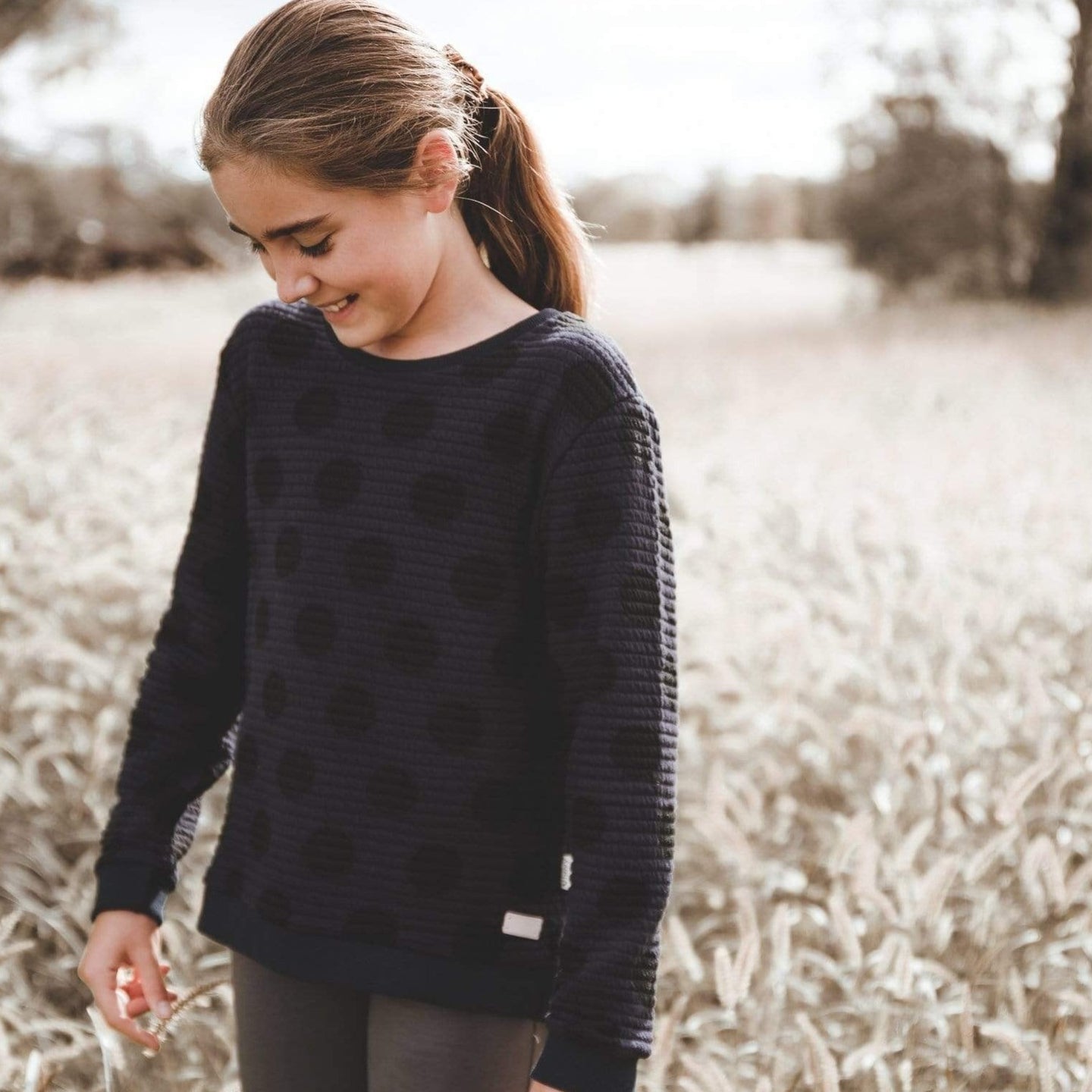 Love Henry Outerwear Girls Spot Sweater - Navy / Black
