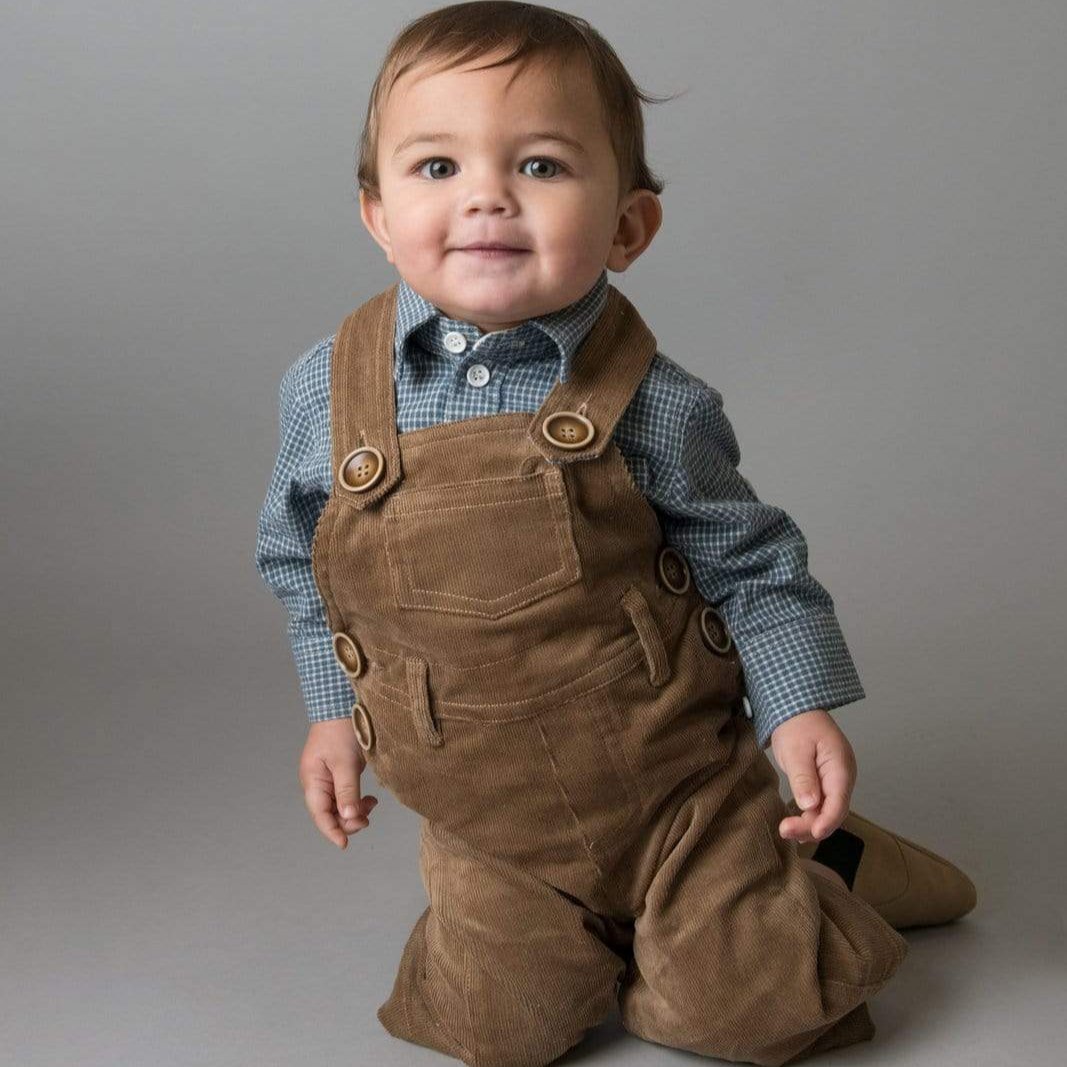 Hatley Baby Boys Corduroy Overalls - Cotton Overalls With Adjustable Straps & Pockets
