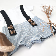 Load image into Gallery viewer, Love Henry Playsuits Baby Boys Digby - Blue Stripe
