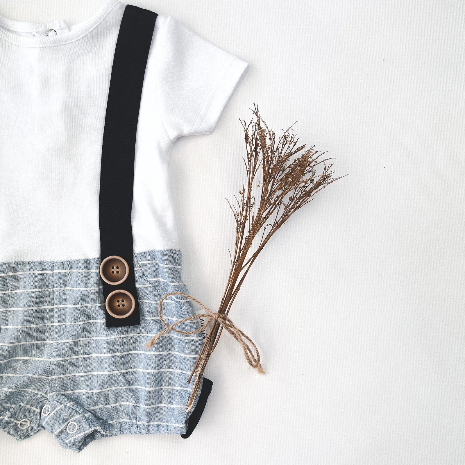 Love Henry Playsuits Baby Boys Digby - Blue Stripe