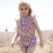 Load image into Gallery viewer, Love Henry Playsuits Girls Chloe Playsuit - Fushia Damask
