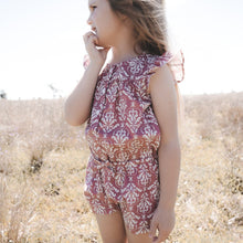 Load image into Gallery viewer, Love Henry Playsuits Girls Chloe Playsuit - Fushia Damask
