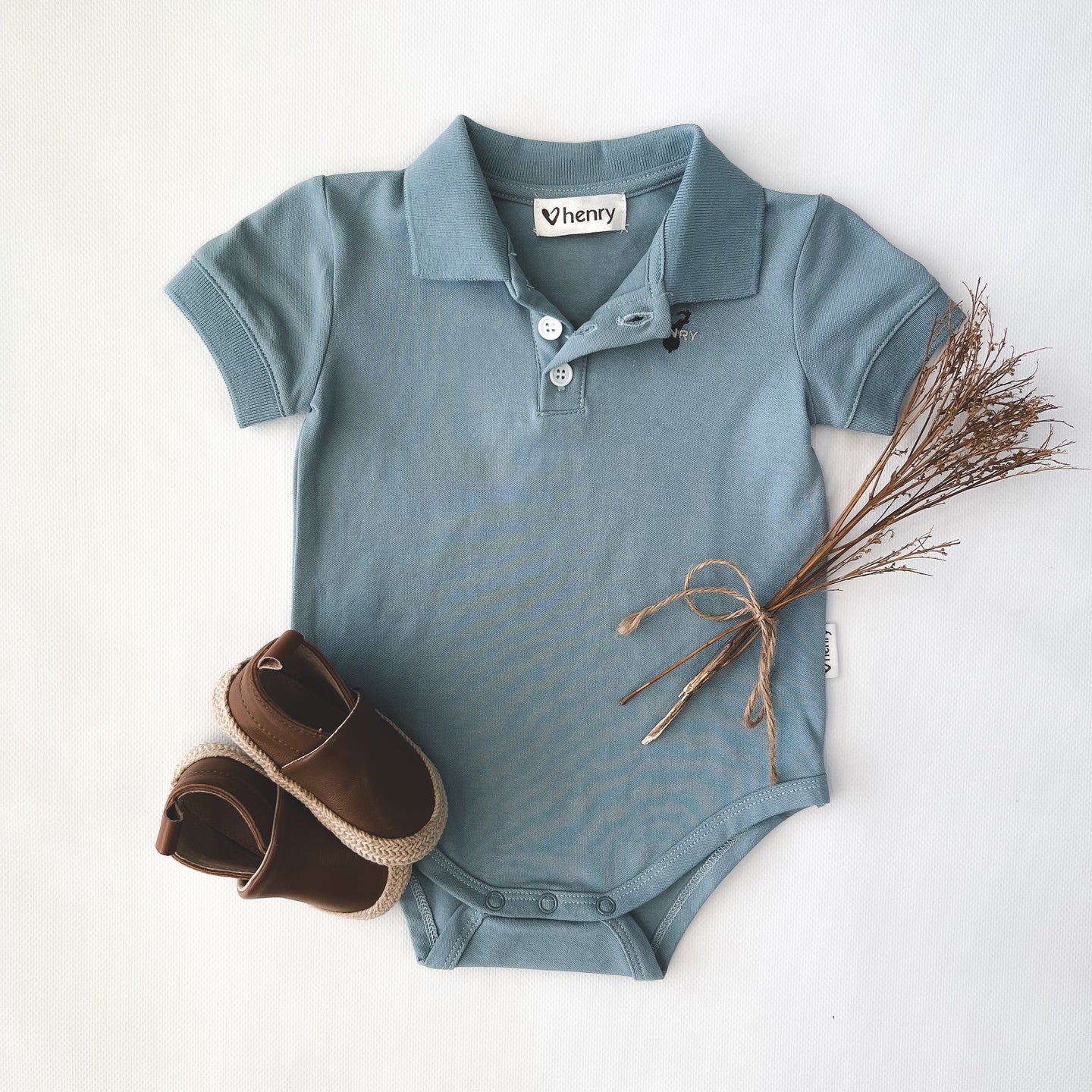 Love Henry Rompers Baby Boys Polo Romper - Blue