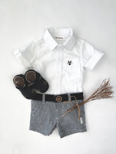 Load image into Gallery viewer, Love Henry Rompers Baby Boys Shirt Romper - White
