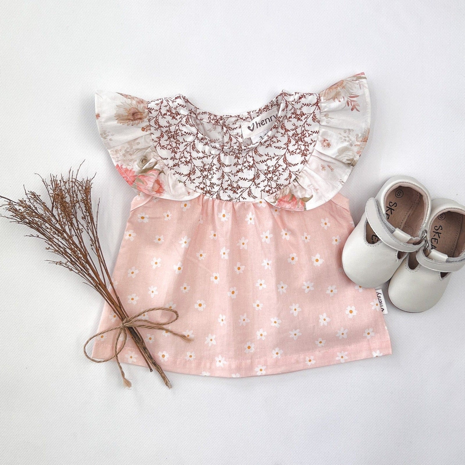 Love Henry Tops Baby Girls Tasmin Top - Sweet Chestnut
