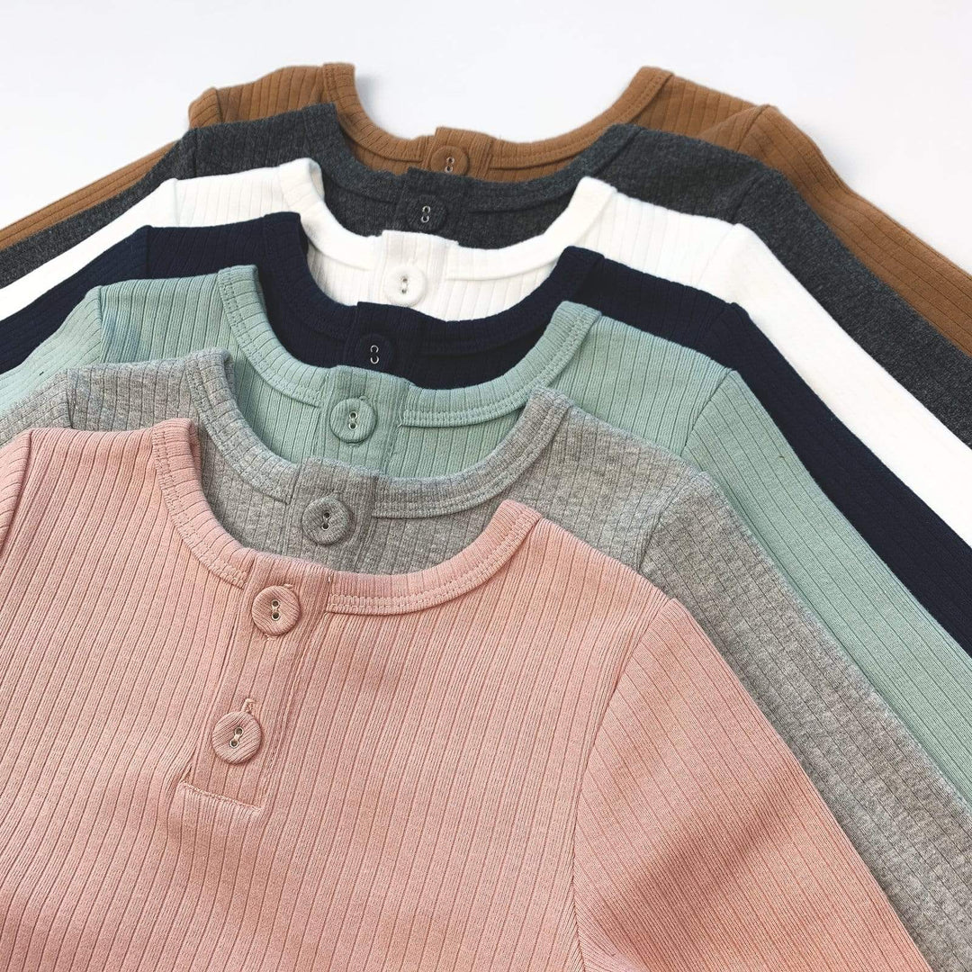 Love Henry Tops Basic Rib Top - Charcoal