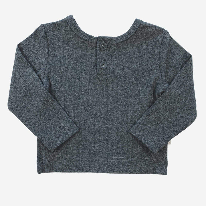 Love Henry Tops Basic Rib Top - Charcoal