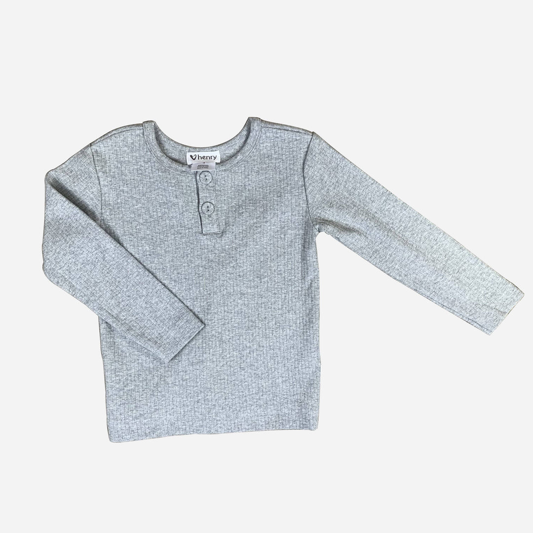 Love Henry Tops Basic Rib Top - Grey