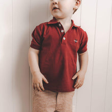 Load image into Gallery viewer, Love Henry Tops Boys Polo Shirt - Red
