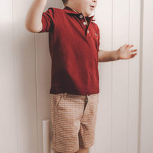 Load image into Gallery viewer, Love Henry Tops Boys Polo Shirt - Red
