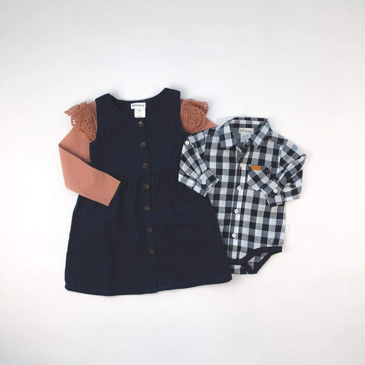 Love Henry Tops Girls Lace Sleeve Top - Rust
